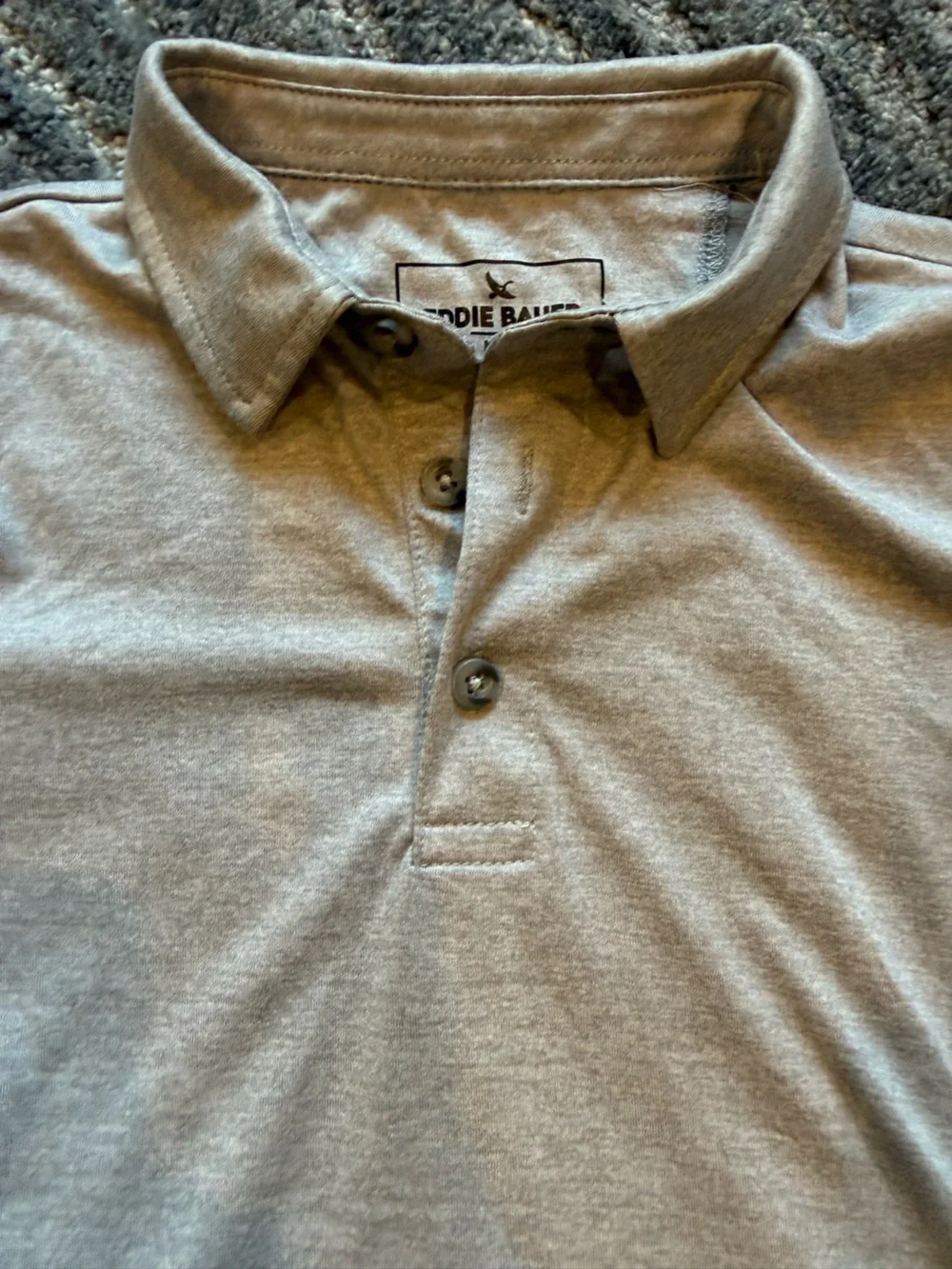 Eddie Bauer Kids Outfit Grey Polo, Navy Shorts Size 6
